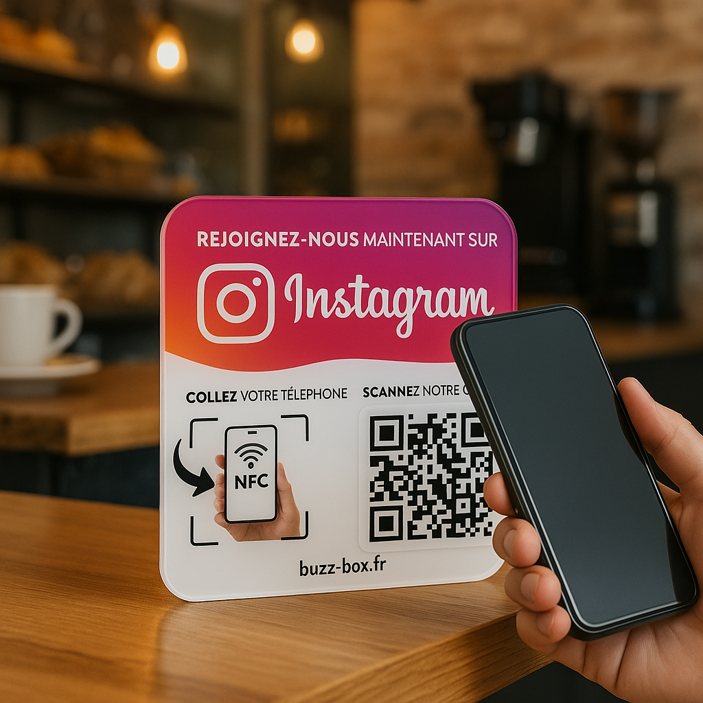 Plaque Abonnés Instagram – NFC + QR Code – Image 3