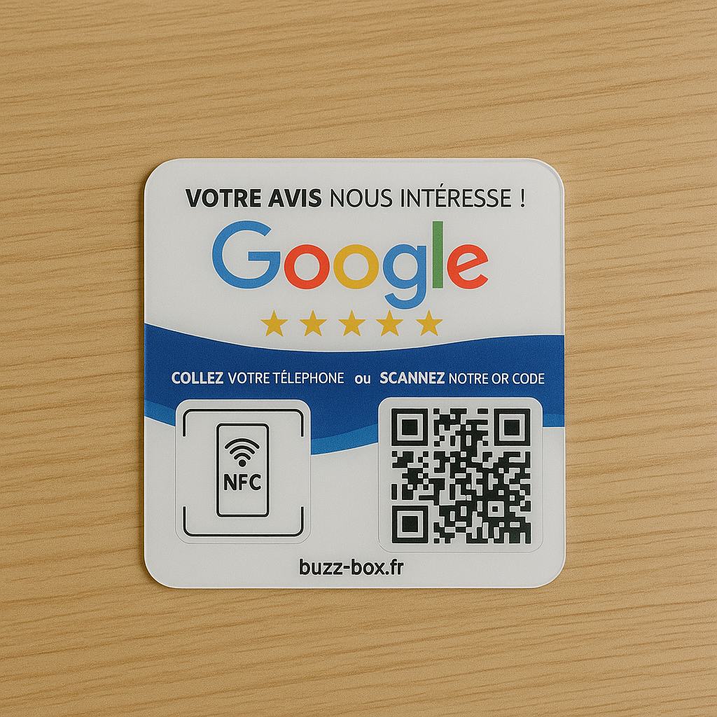 Plaque Avis Google – NFC + QR Code – Image 3